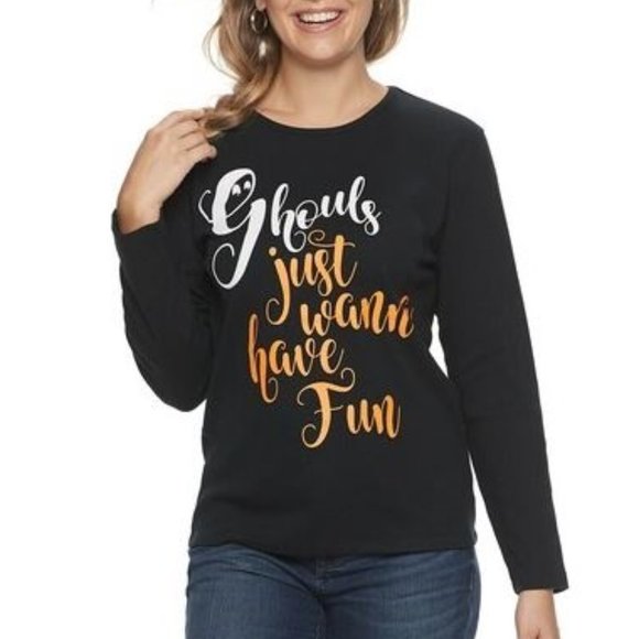 🎃 Halloween Long Sleeve Tee Women's - Picture 1 of 4